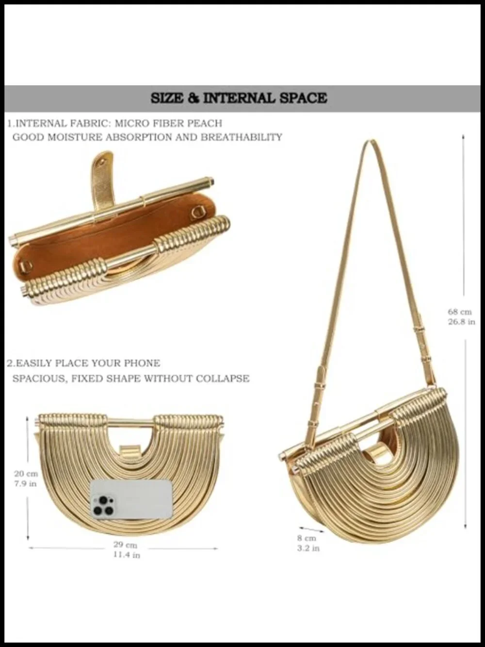 Woven Evening Clutch Purse Half Round Designer Shoulder/Crossbody Bag